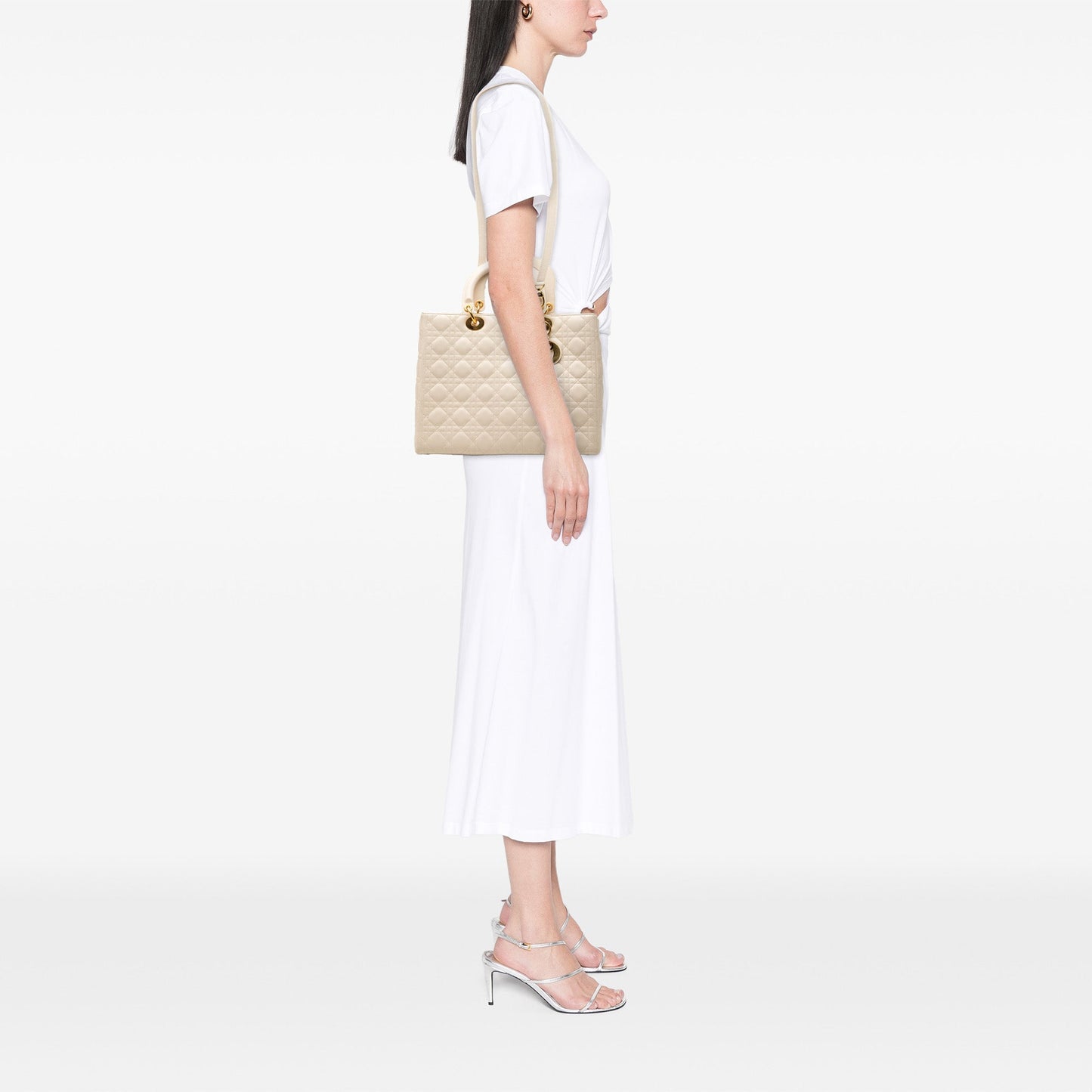 Dior Large Lambskin Cannage Lady Dior
