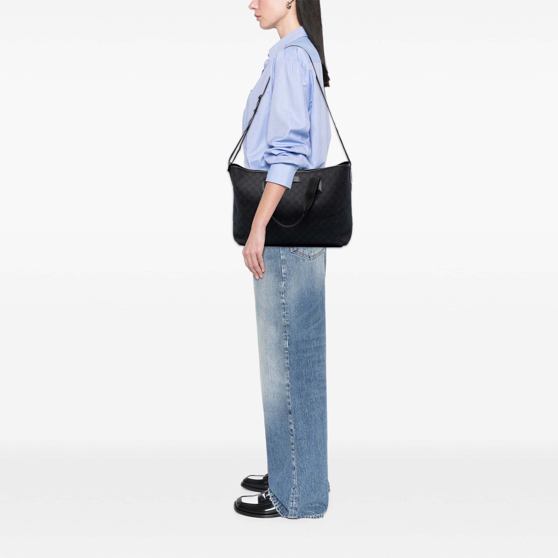 GG Denim Satchel