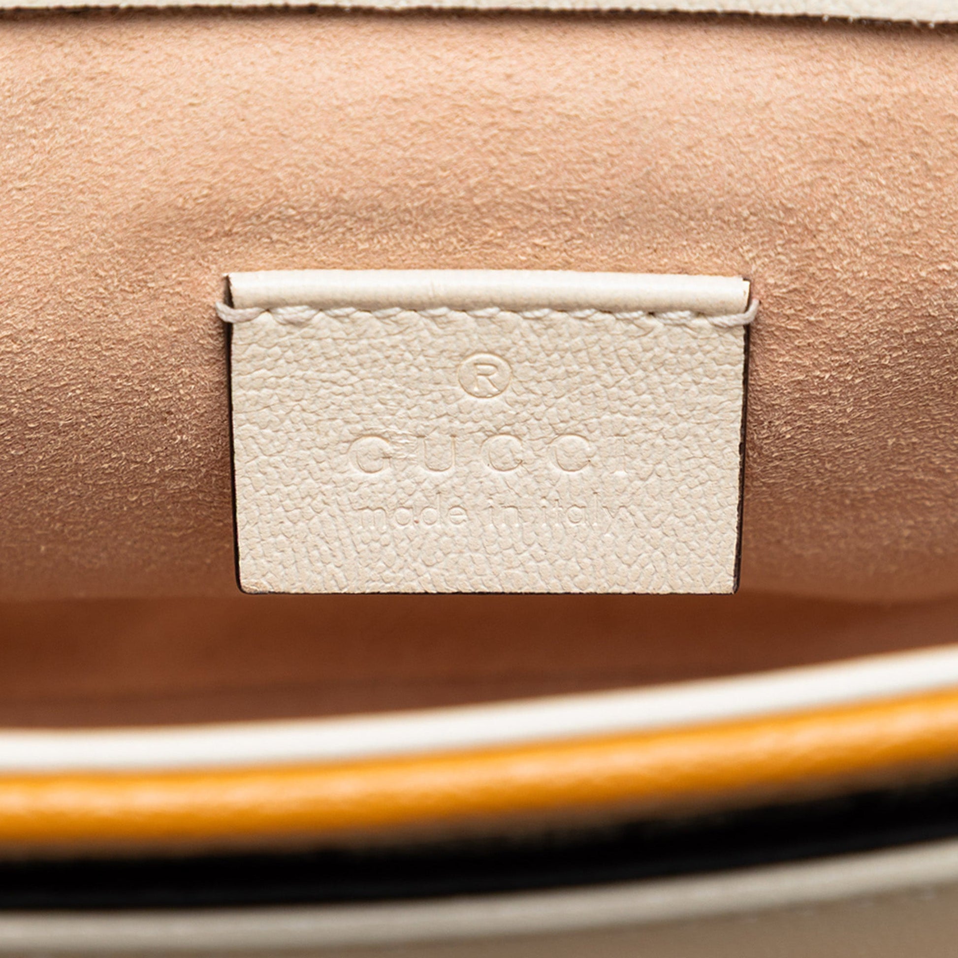 Gucci Mini GG Supreme and Calfskin Padlock Flap Pocket Satchel