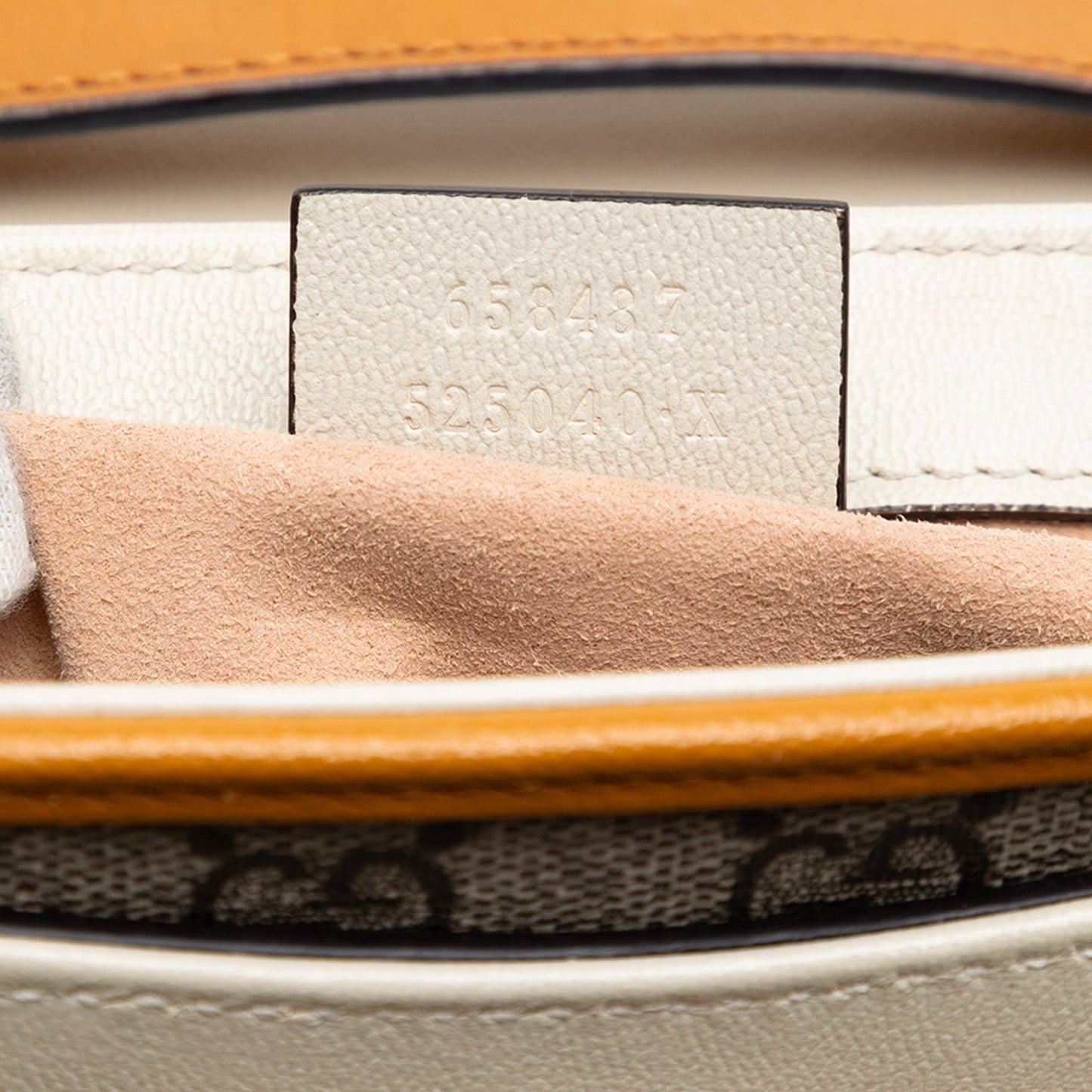 Gucci Mini GG Supreme and Calfskin Padlock Flap Pocket Satchel