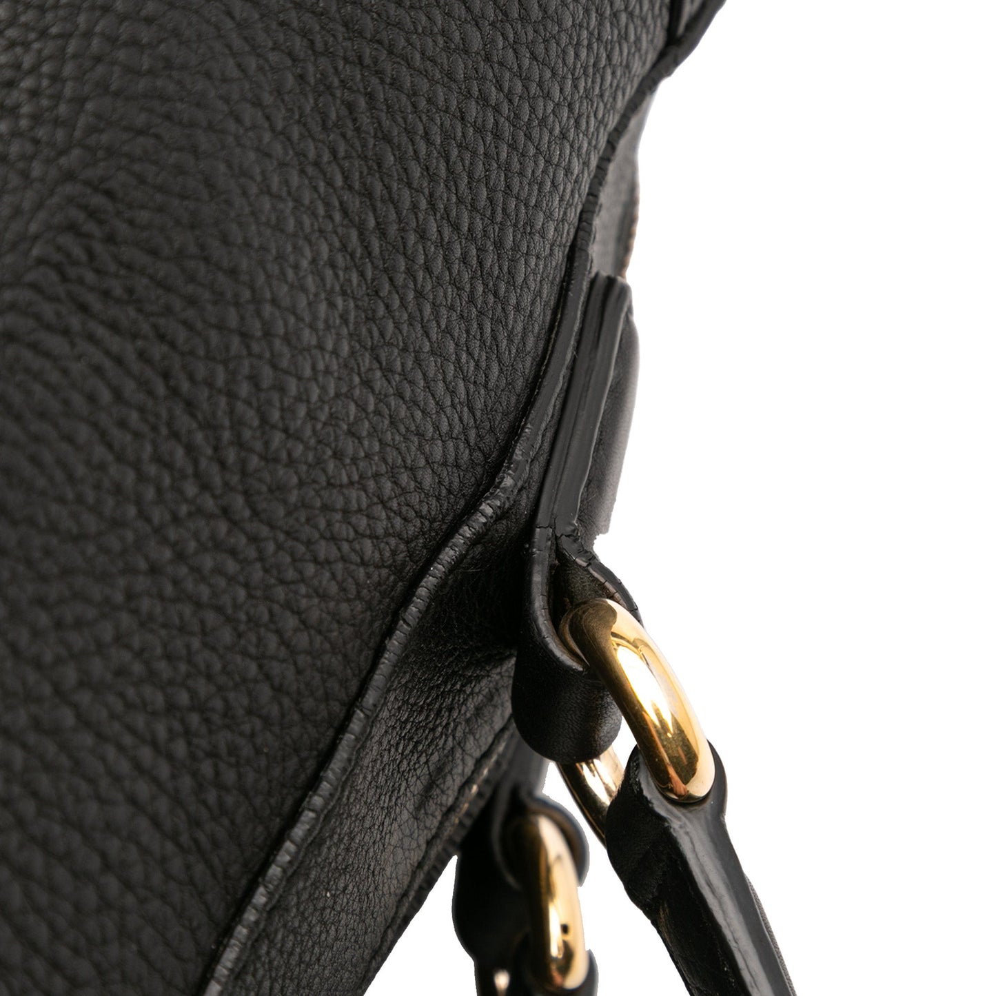 Gucci Medium Pebbled Calfskin Soho Boston Bag