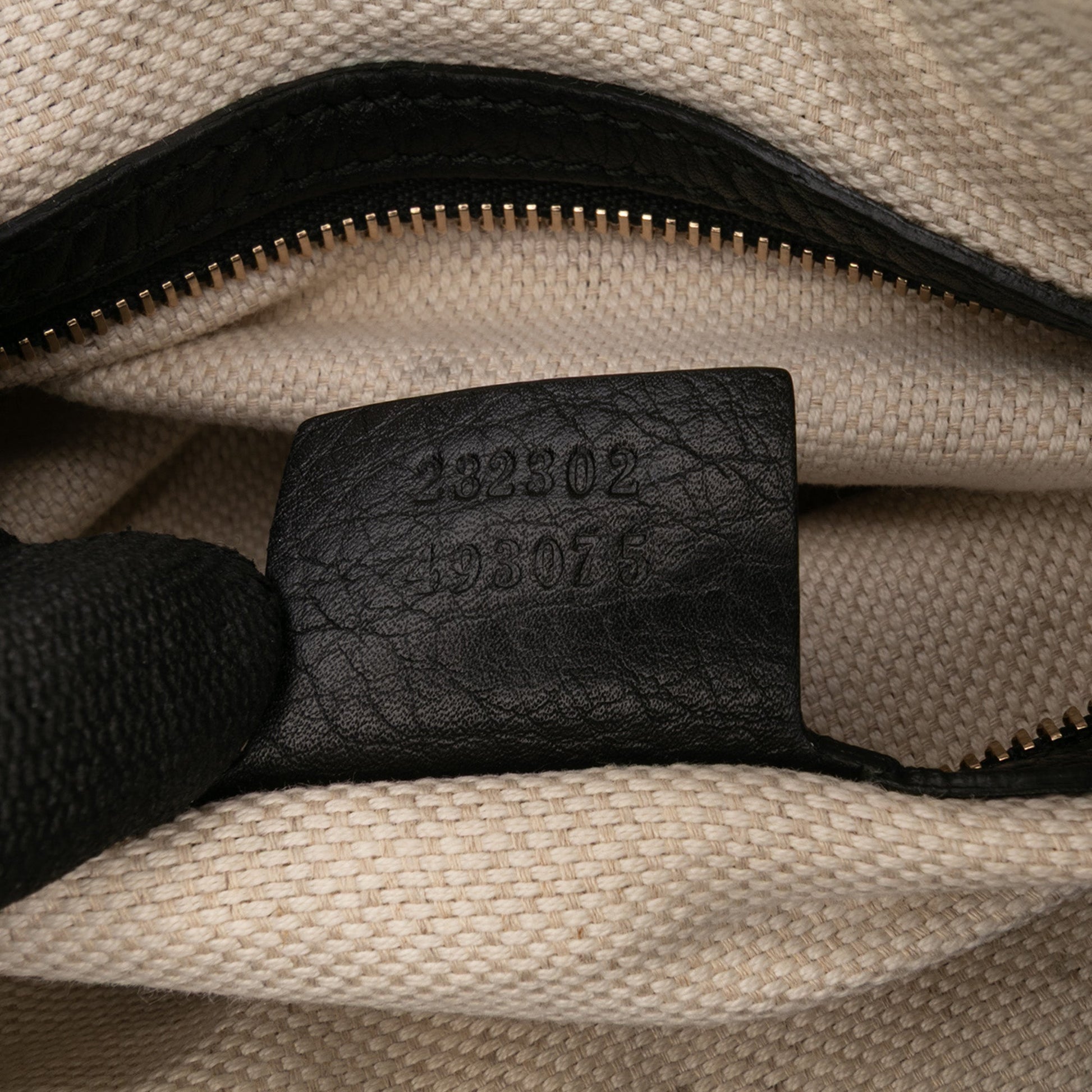 Gucci Medium Pebbled Calfskin Soho Boston Bag