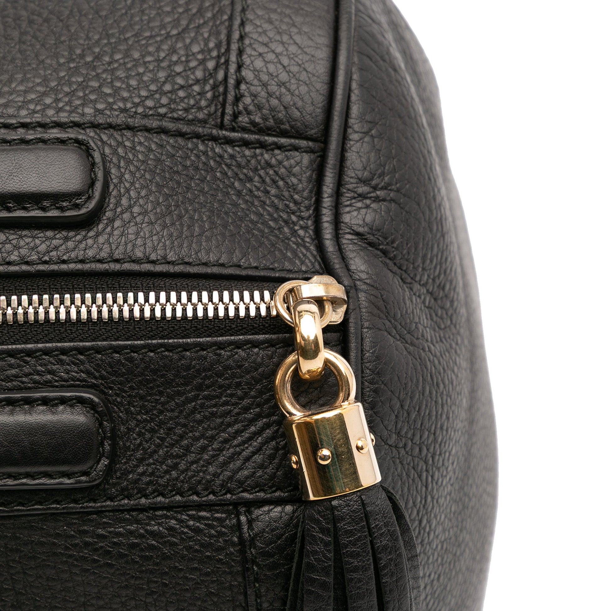 Gucci Medium Pebbled Calfskin Soho Boston Bag