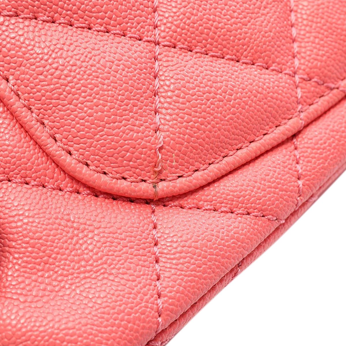 Chanel Quilted Caviar Buckle Strap Flap — Pink