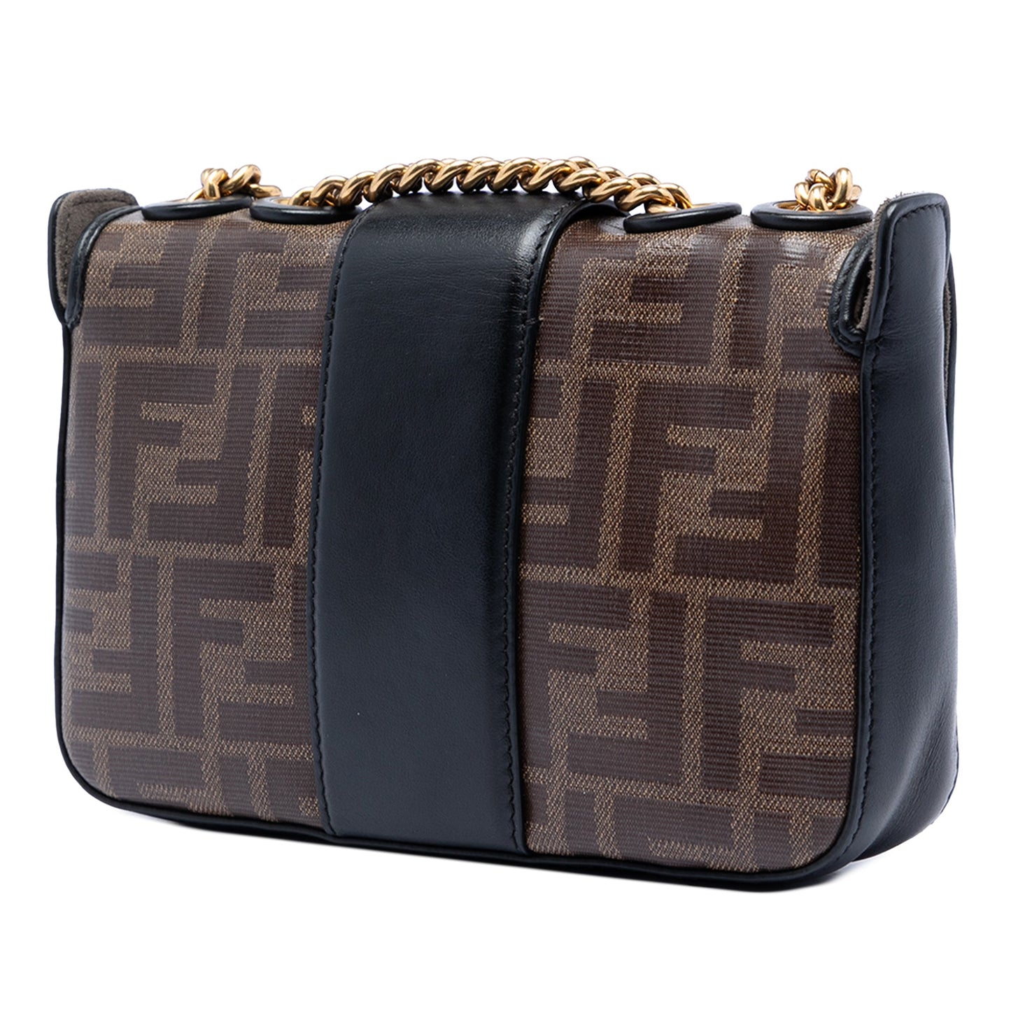 Fendi Mini FF 1974 Glazed Fabric Stamp Patch Crossbody