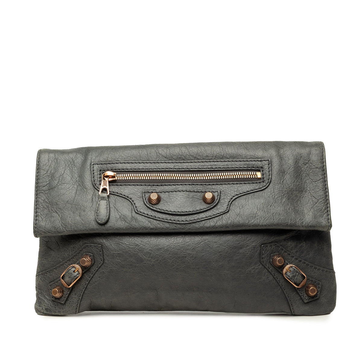 Balenciaga Lambskin Motocross Giant 12 Envelope Clutch