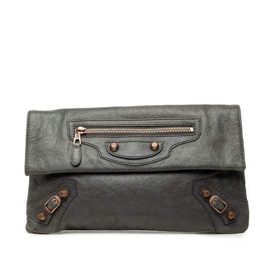 Balenciaga Lambskin Motocross Giant 12 Envelope Clutch
