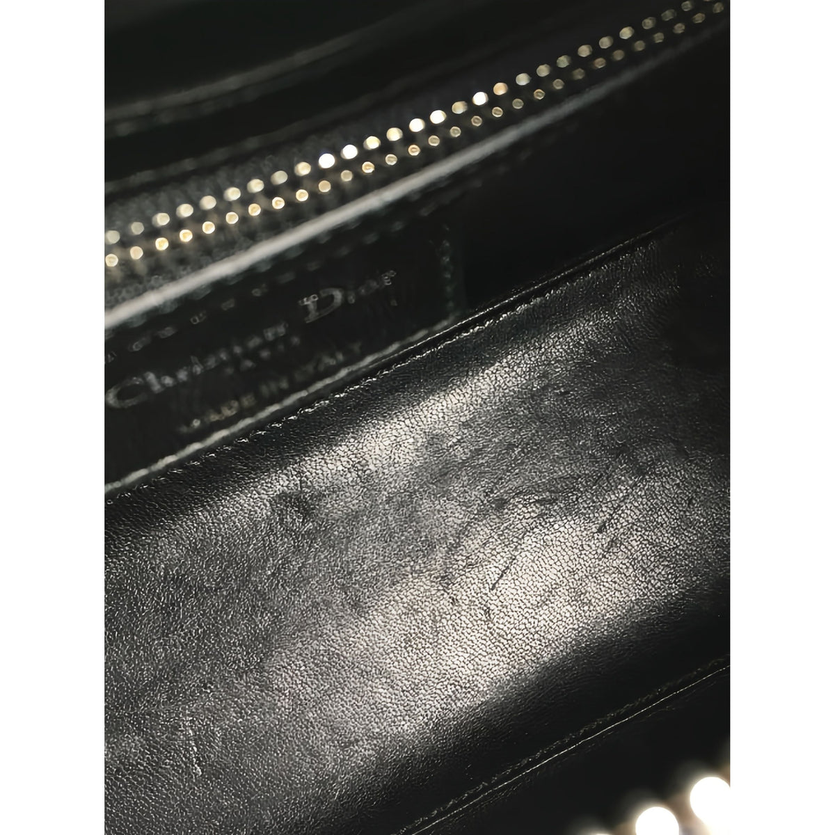 Dior Medium Patent Sequin Embroidered Lady Dior — Pink