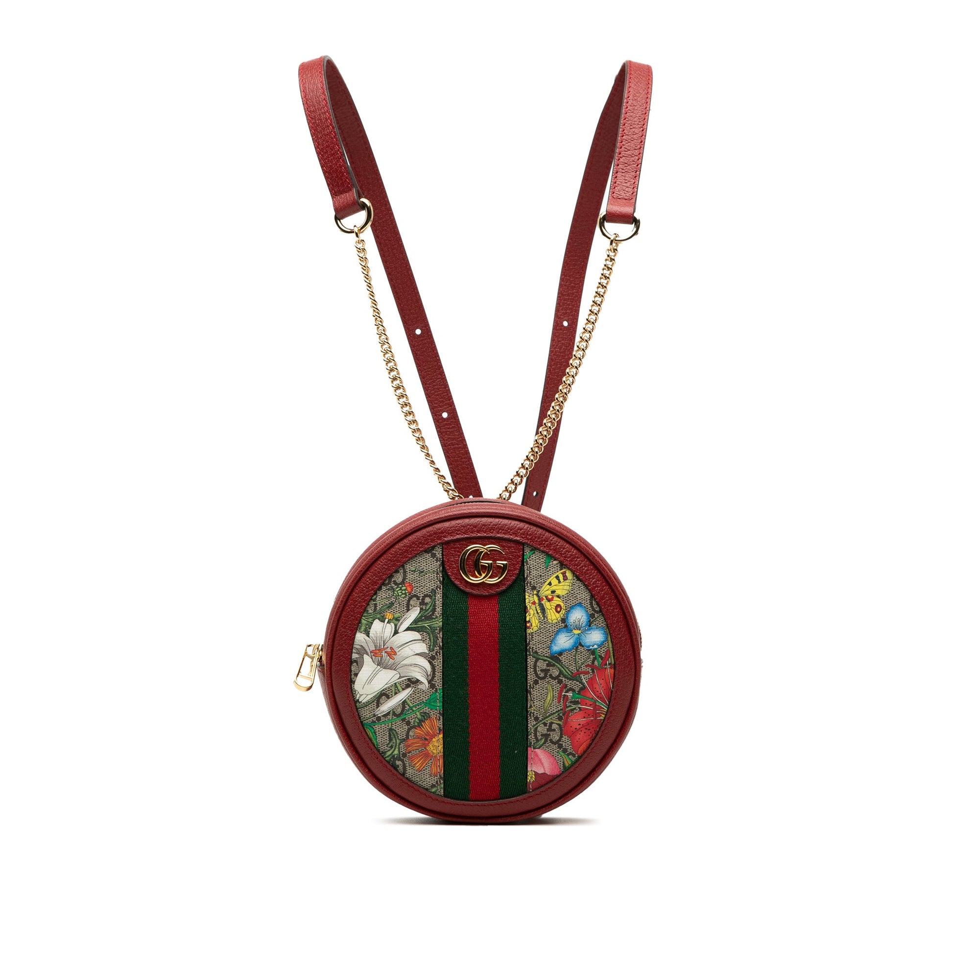 Gucci Mini GG Supreme Web Flora Round Ophidia Backpack