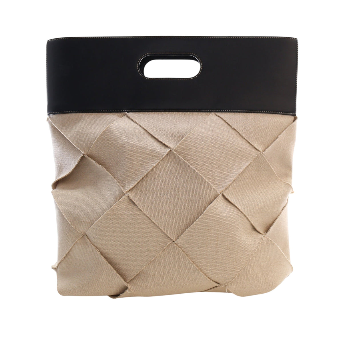 Bottega Veneta Small Canvas French Calfskin Slip Tote