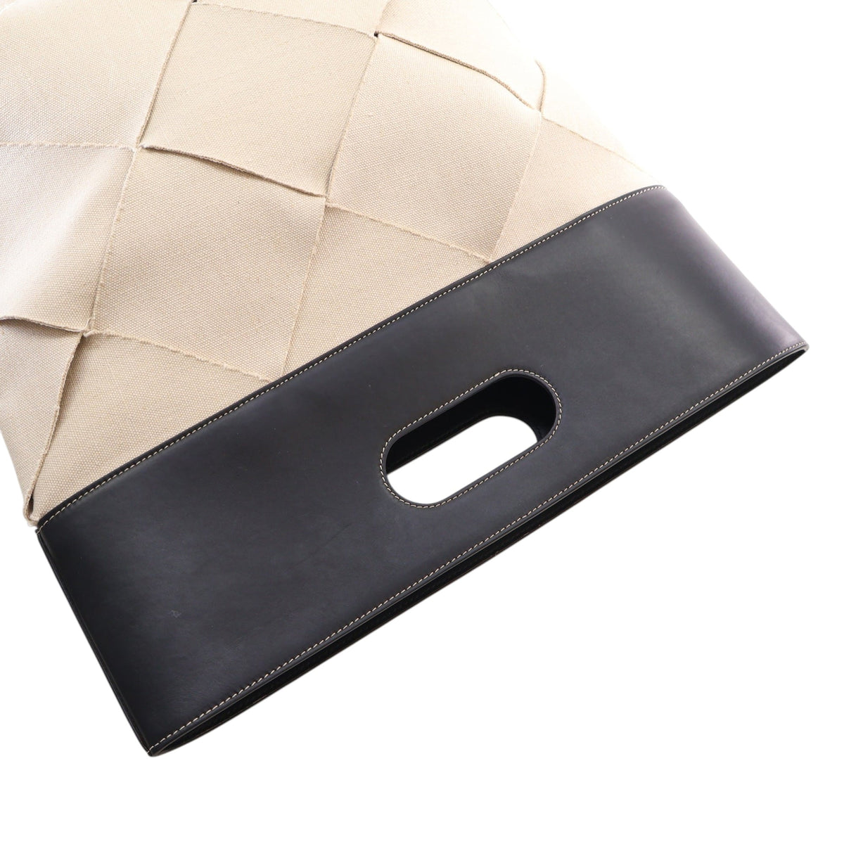 Bottega Veneta Small Canvas French Calfskin Slip Tote