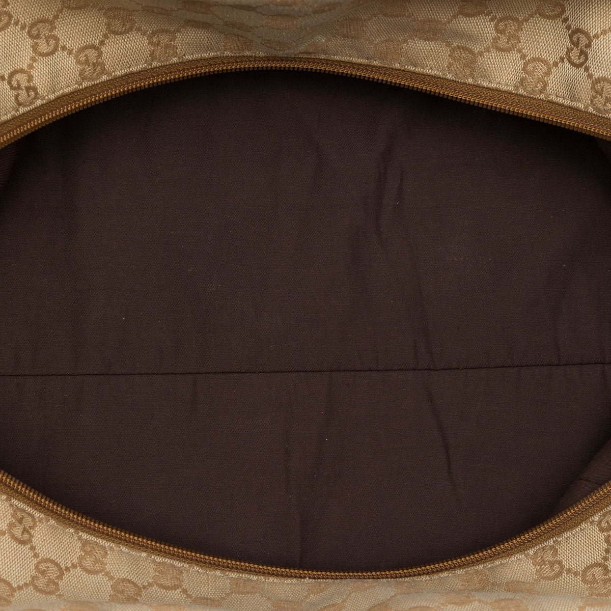 Gucci GG Canvas Web Travel Bag — Beige
