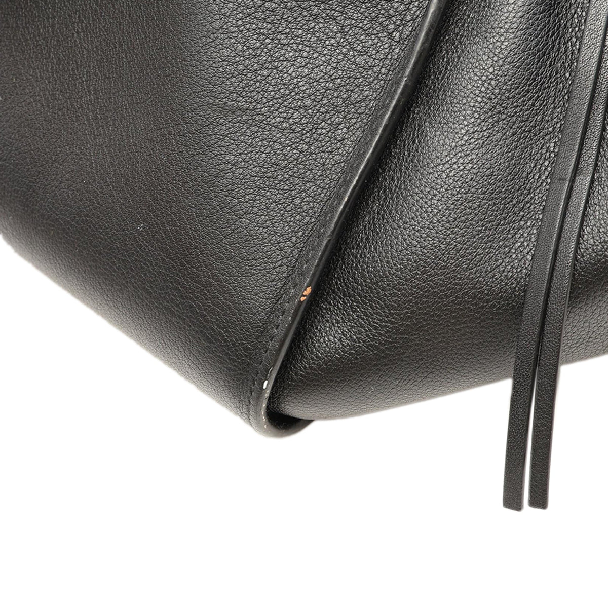 LOEWE Medium Leather Hammock Satchel — Black