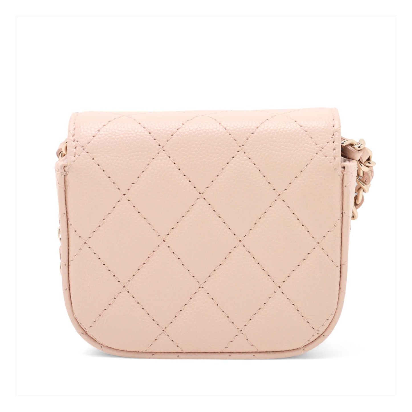 Chanel Mini Classic Caviar Clutch With Chain