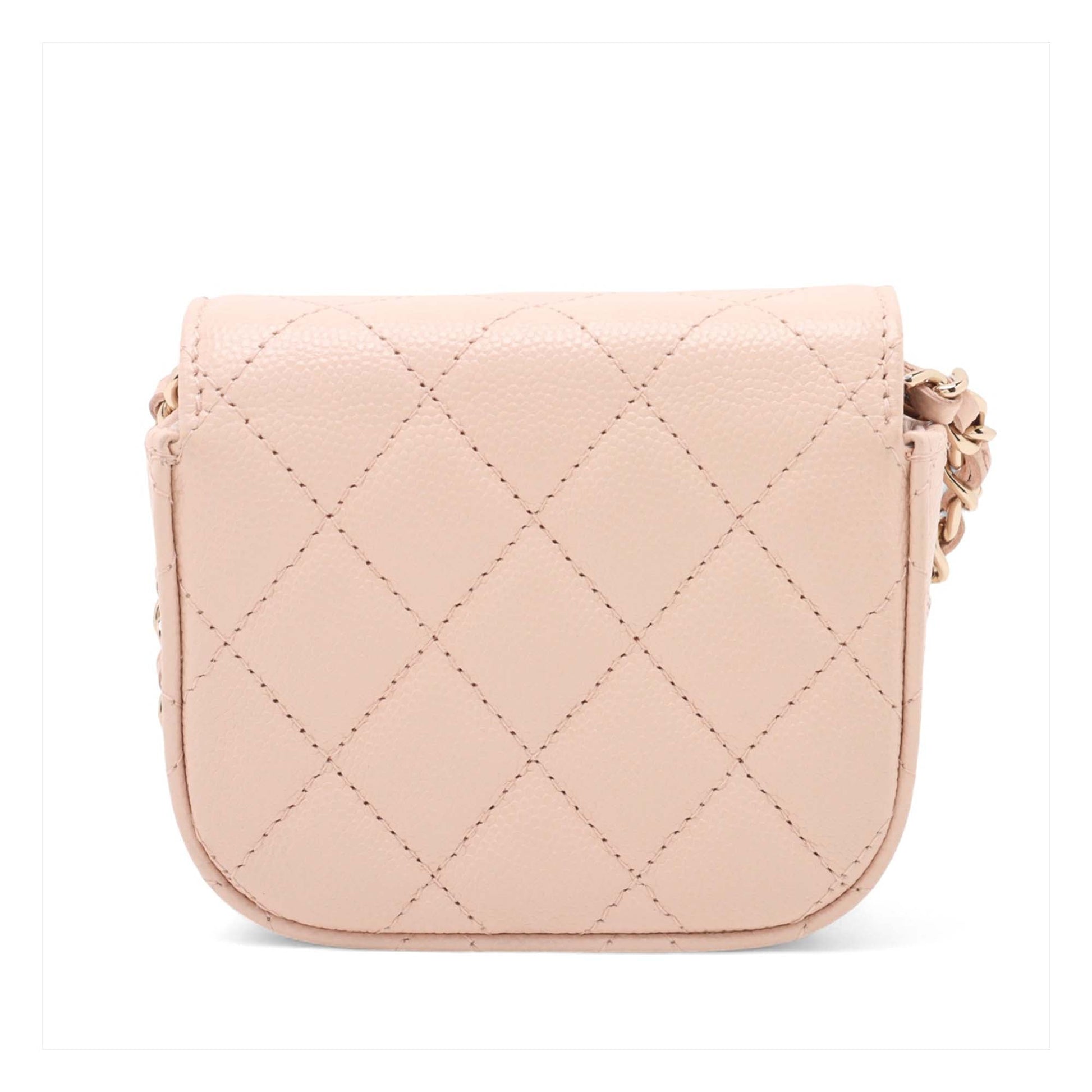 Chanel Mini Classic Caviar Clutch With Chain
