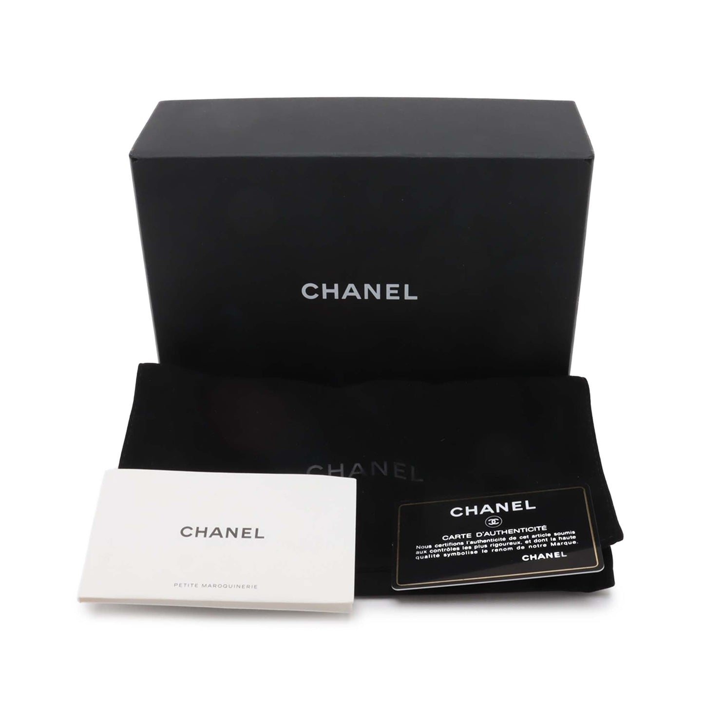 Chanel Mini Classic Caviar Clutch With Chain
