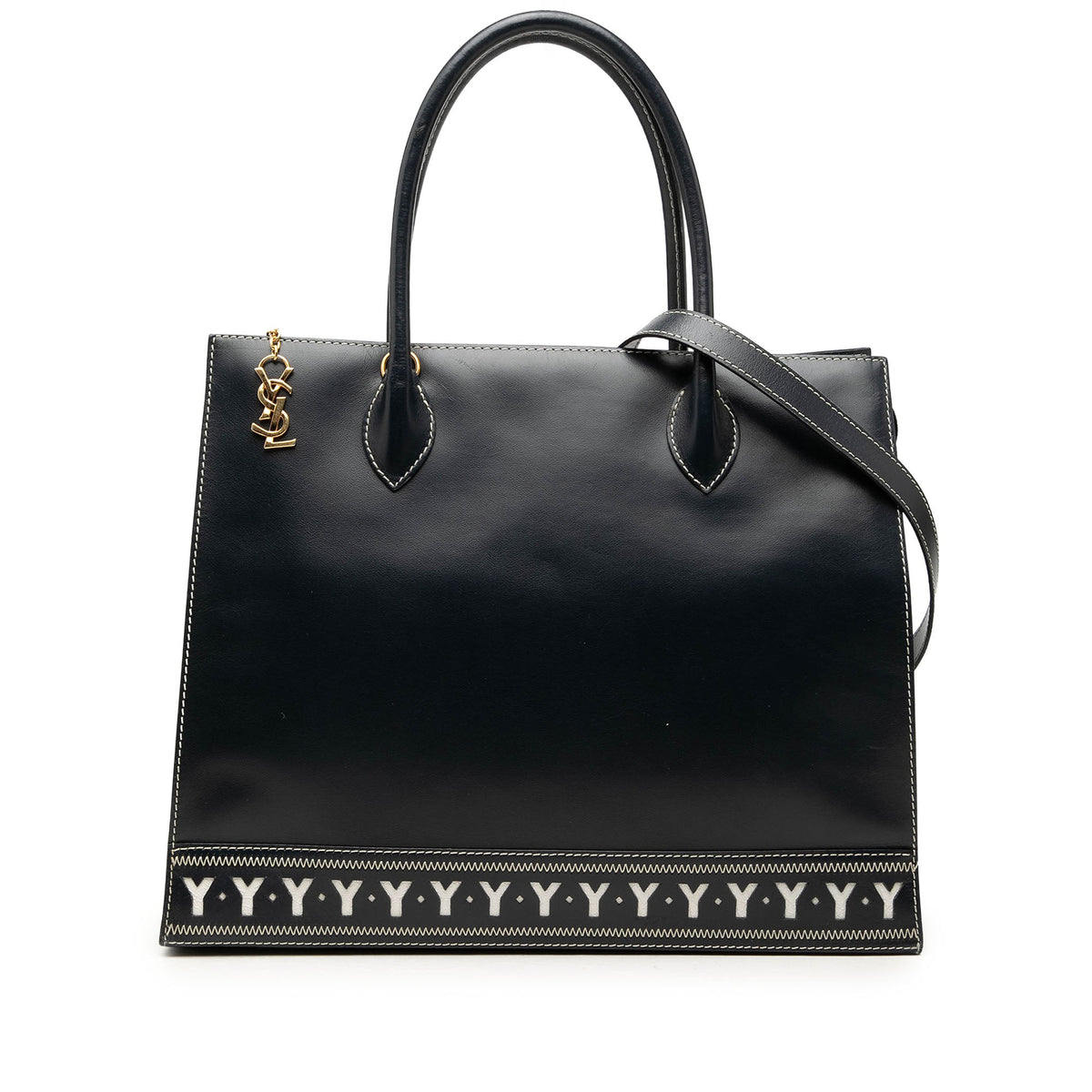 Saint Laurent Calfskin Y Cut Out Tote