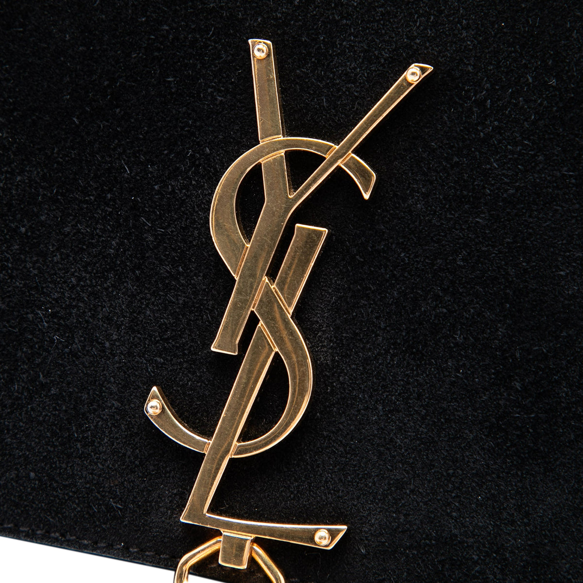 Saint Laurent Small Velvet Monogram Kate Tassel Crossbody