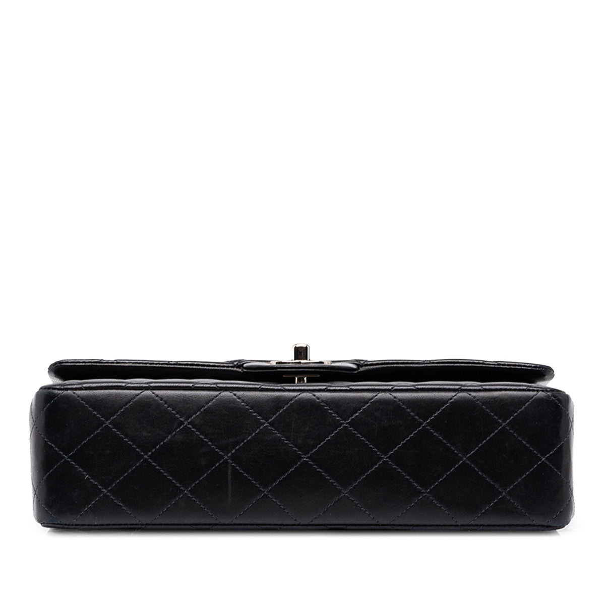 Chanel Medium Classic Lambskin Double Flap — Black