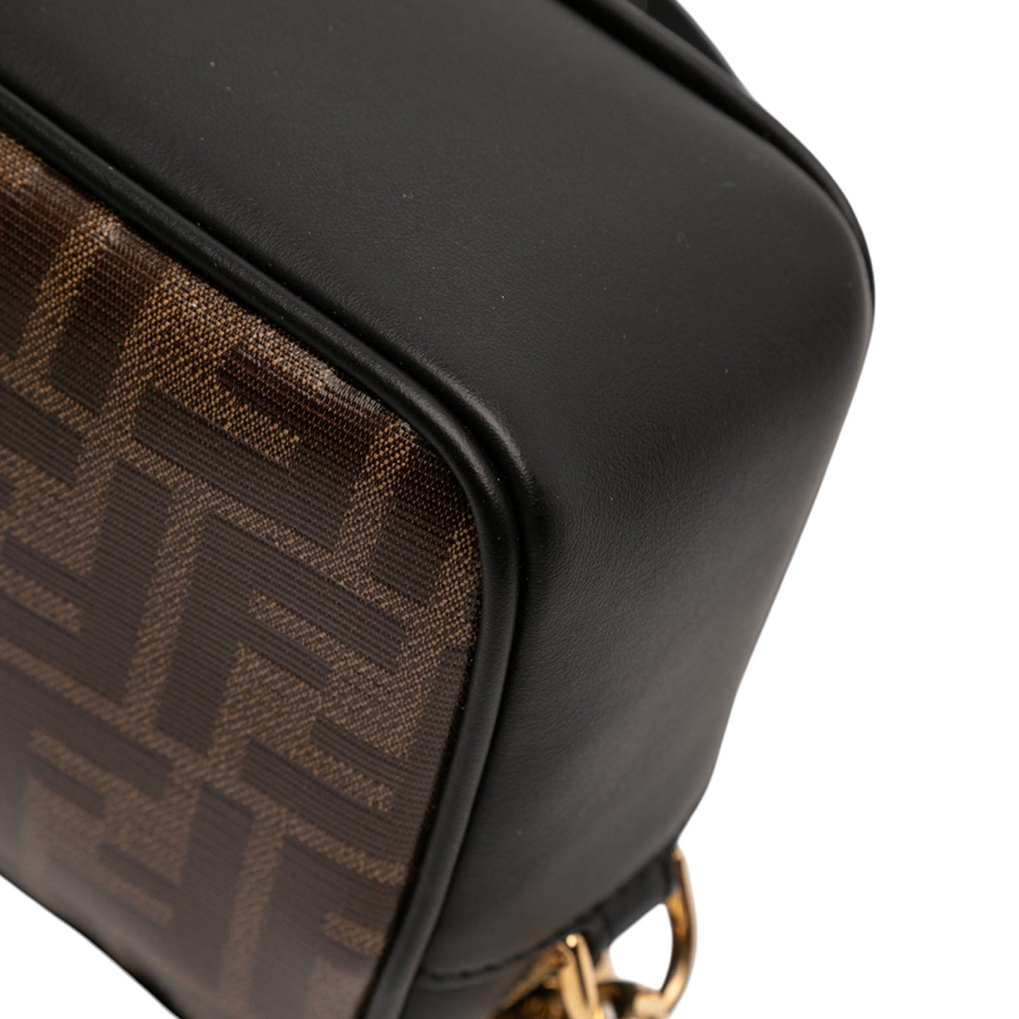 Fendi Glazed Fabric Vitello Century FF 1974 Camera Bag