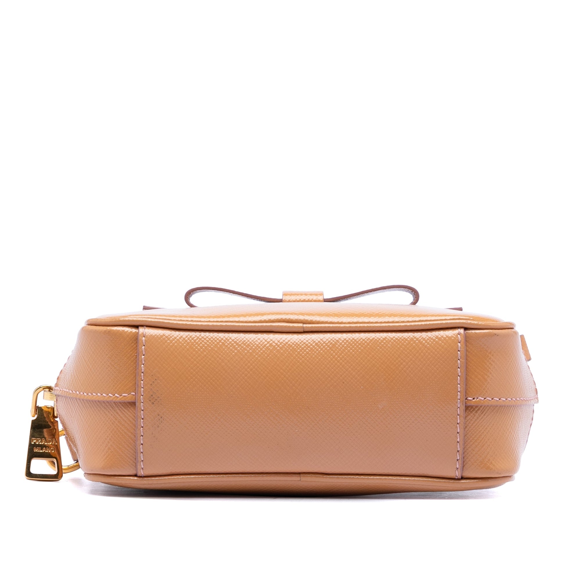 Prada Saffiano Vernice Bow Camera Bag