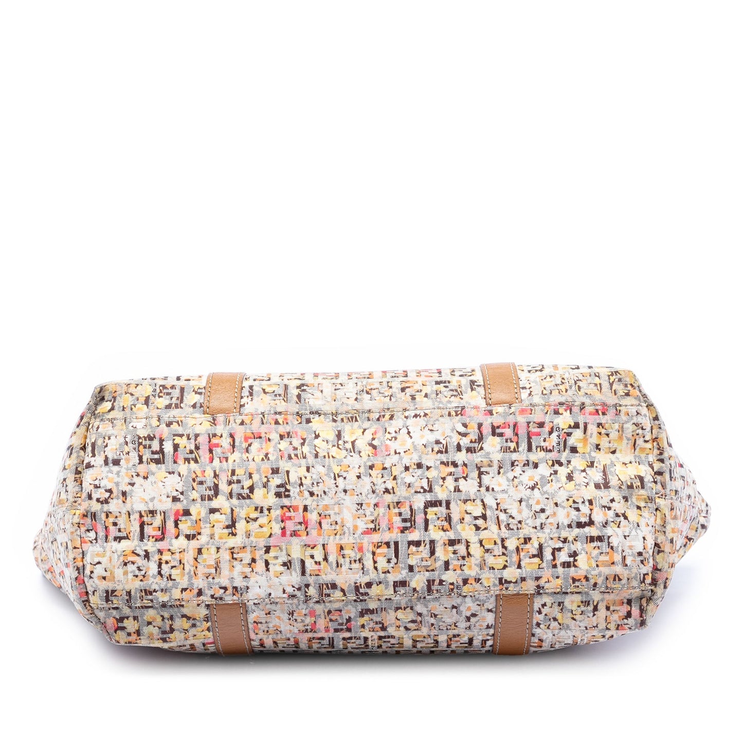Fendi Zucchino Canvas Floral Superstar Tote