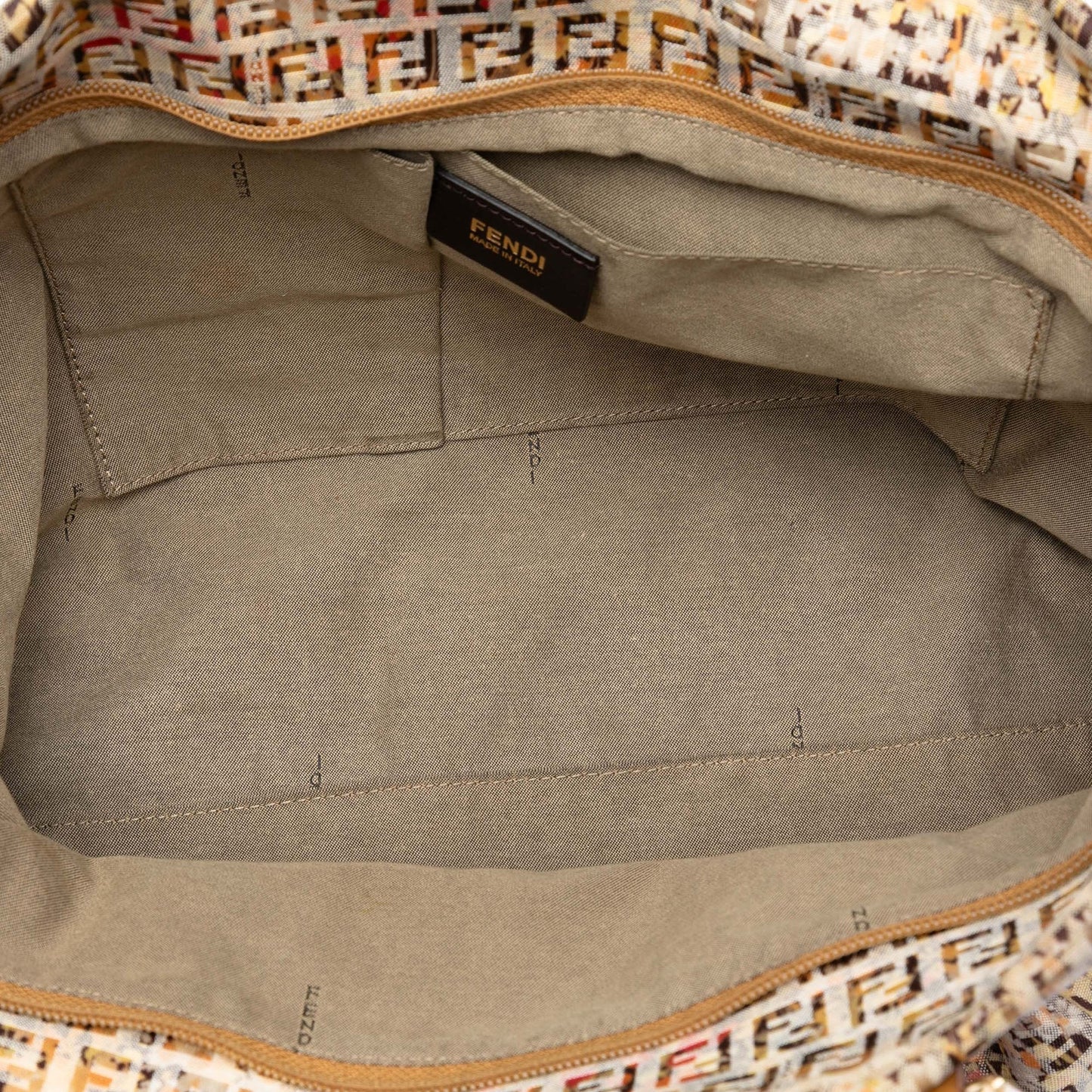 Fendi Zucchino Canvas Floral Superstar Tote