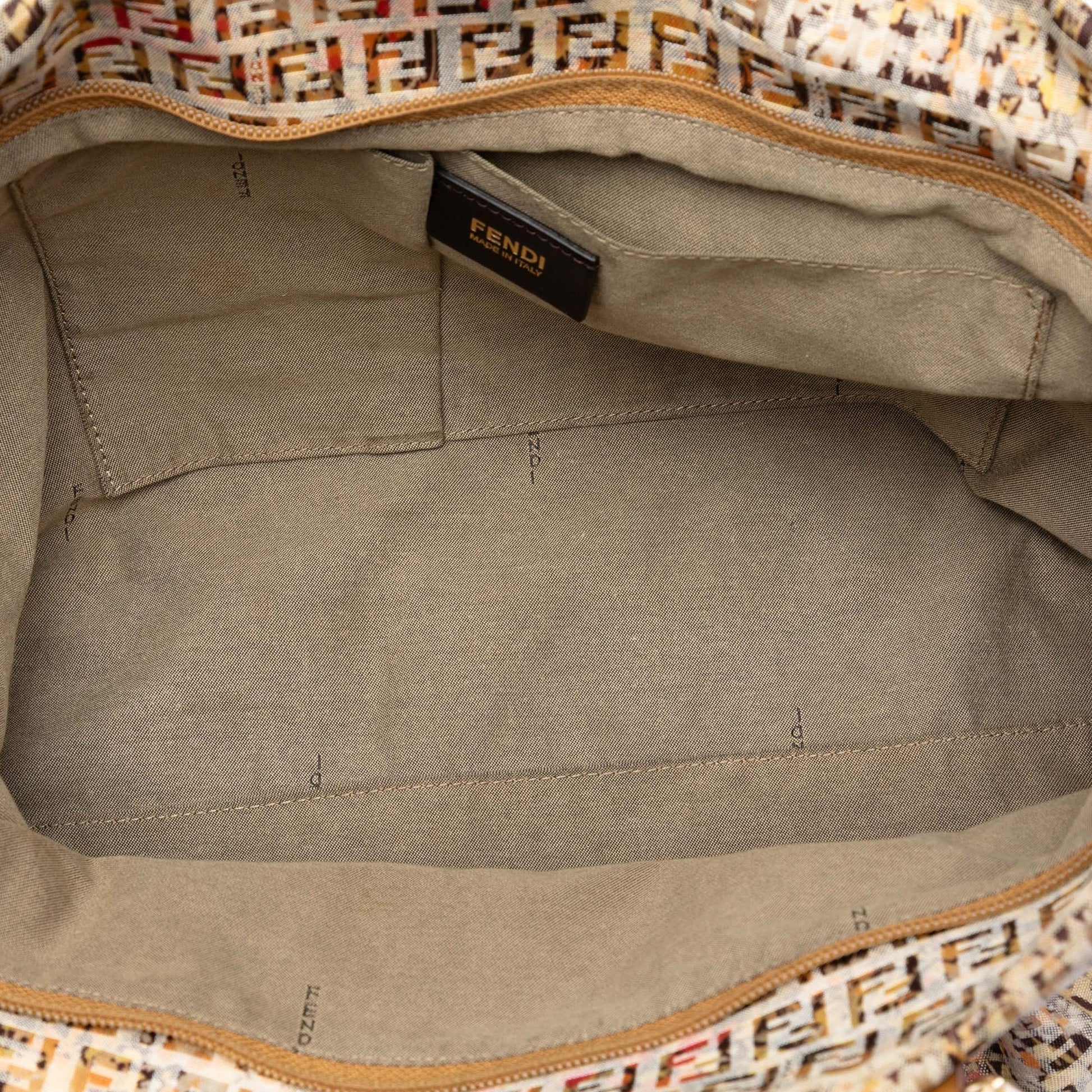 Fendi Zucchino Canvas Floral Superstar Tote