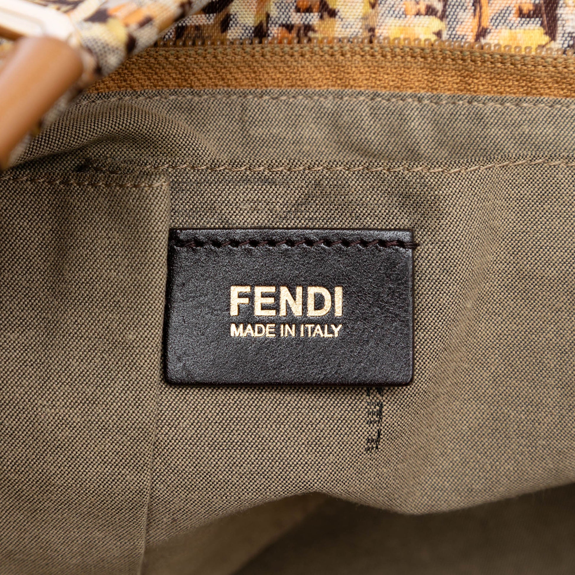 Fendi Zucchino Canvas Floral Superstar Tote
