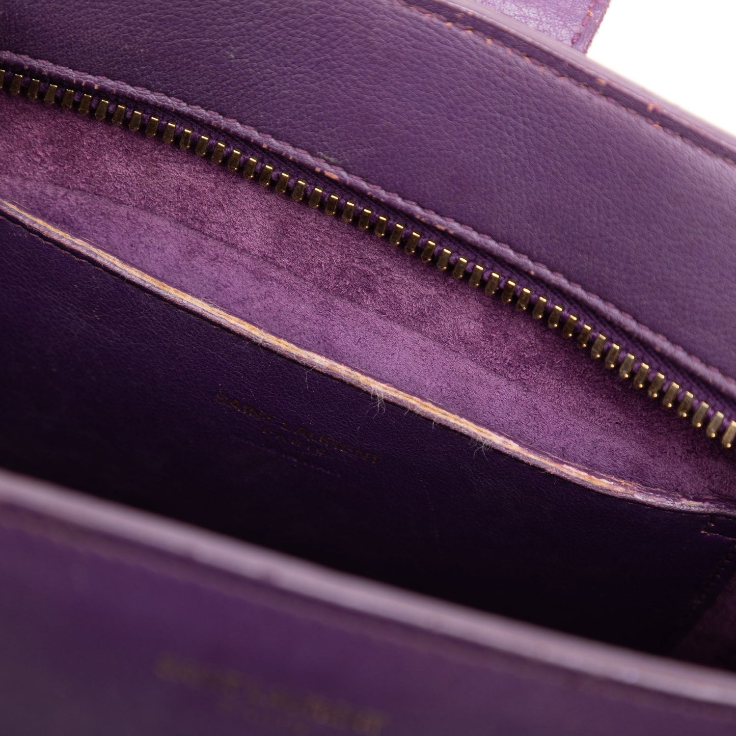Saint Laurent Baby Leather Monogram Cabas Satchel