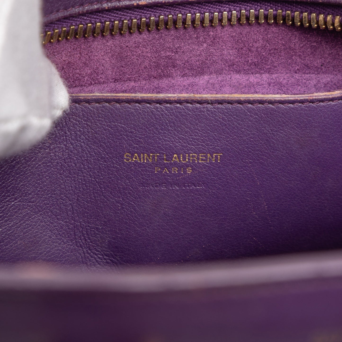 Saint Laurent Baby Leather Monogram Cabas Satchel