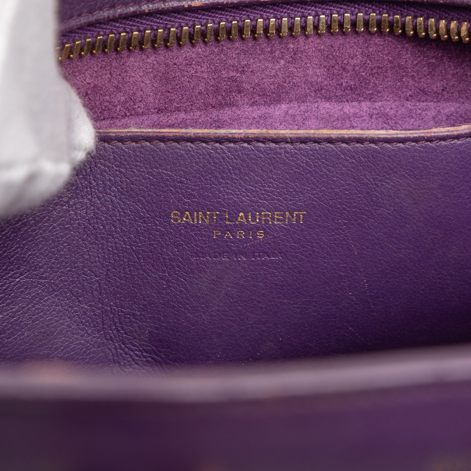 Saint Laurent Baby Leather Monogram Cabas Satchel