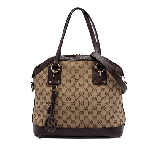 Gucci Medium GG Canvas Charm Dome Satchel