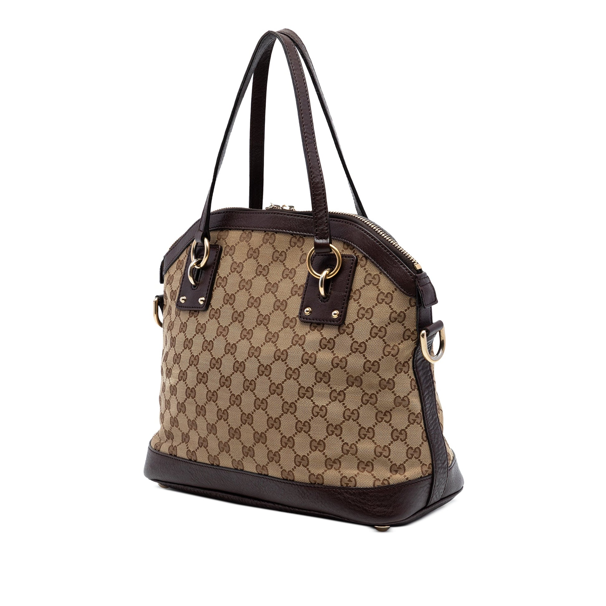 Gucci Medium GG Canvas Charm Dome Satchel