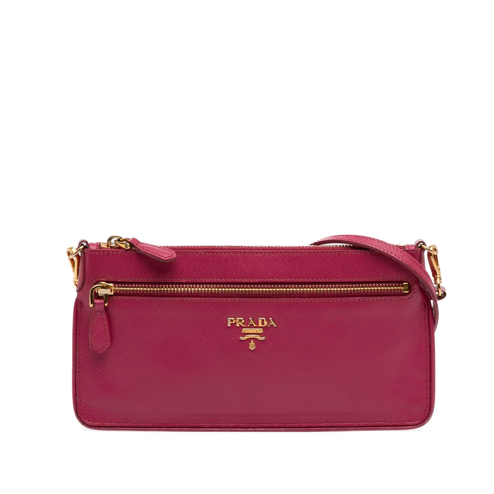 Prada Saffiano Lux Top Zip Crossbody