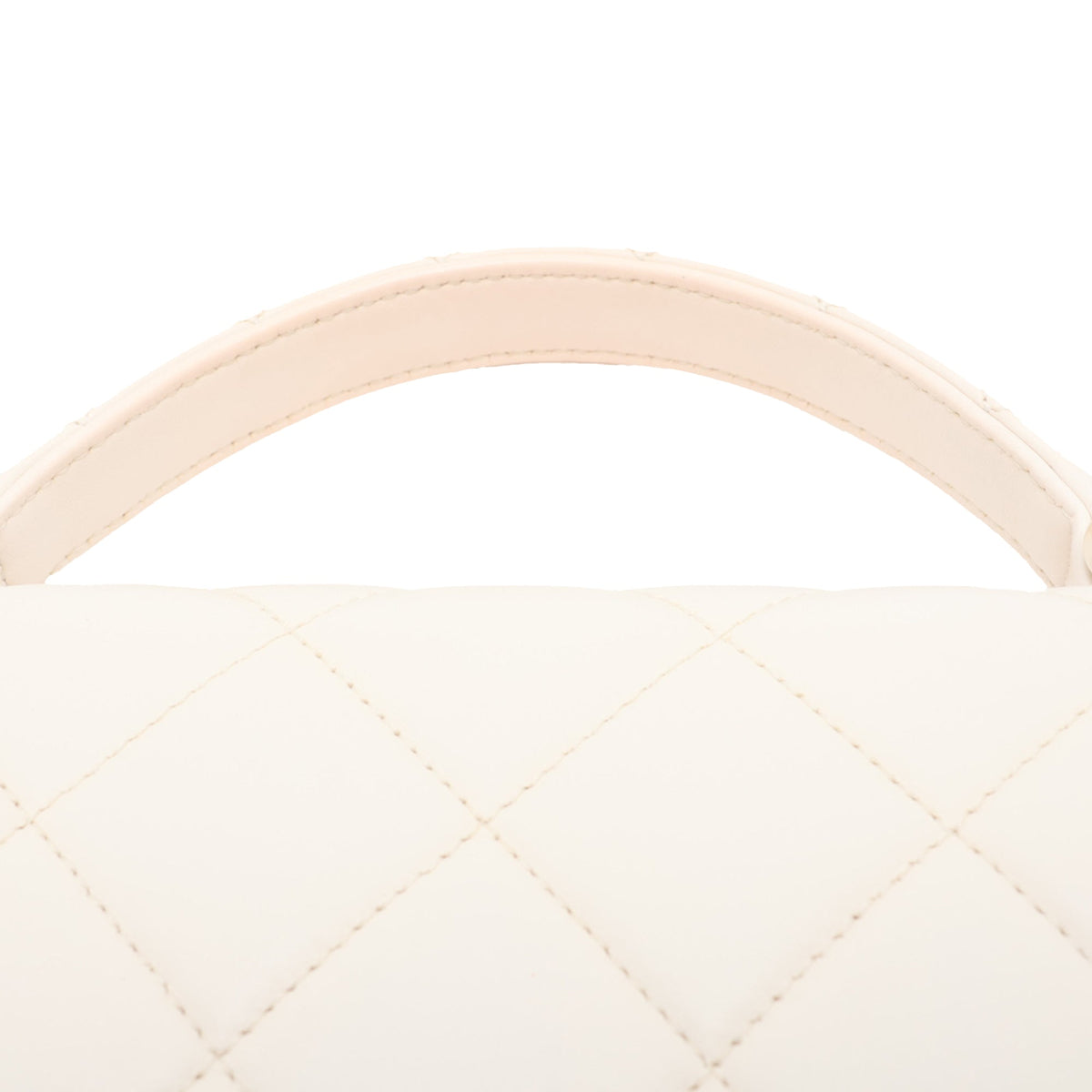 Chanel Medium CC Quilted Caviar Chic Flap — White