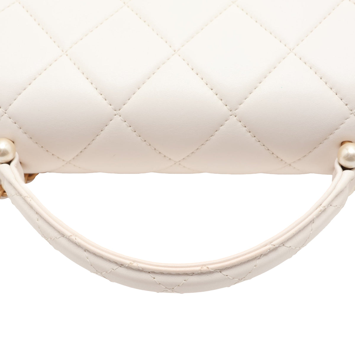 Chanel Medium CC Quilted Caviar Chic Flap — White