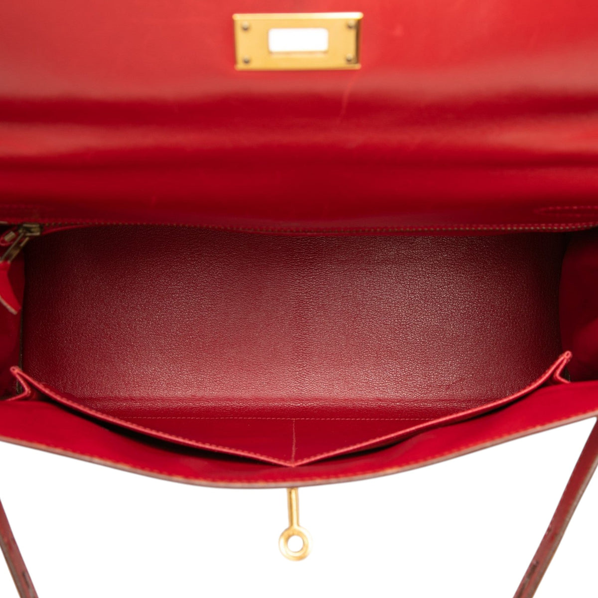 Hermès Box Calf Kelly Retourne 32 — Red