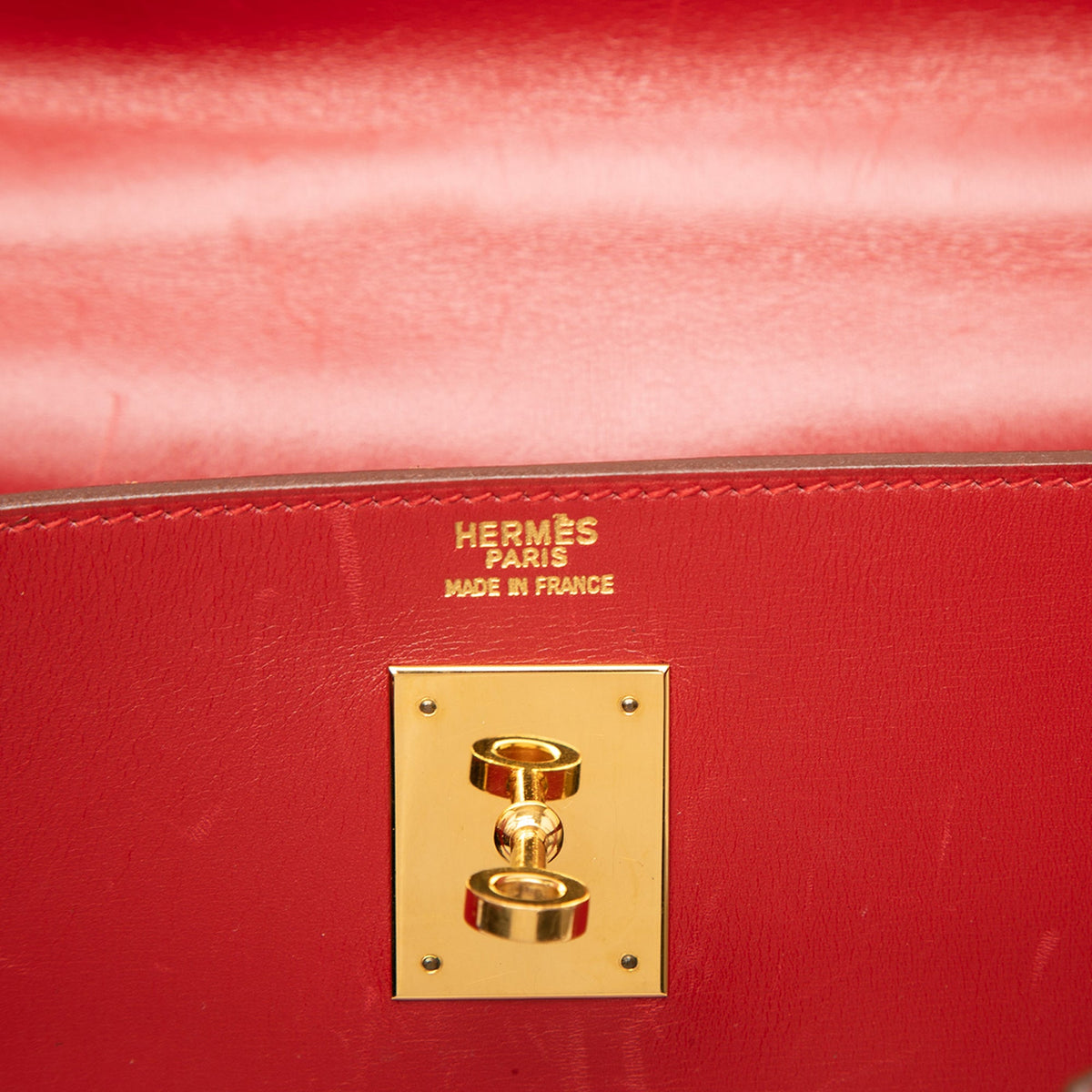Hermès Box Calf Kelly Retourne 32 — Red