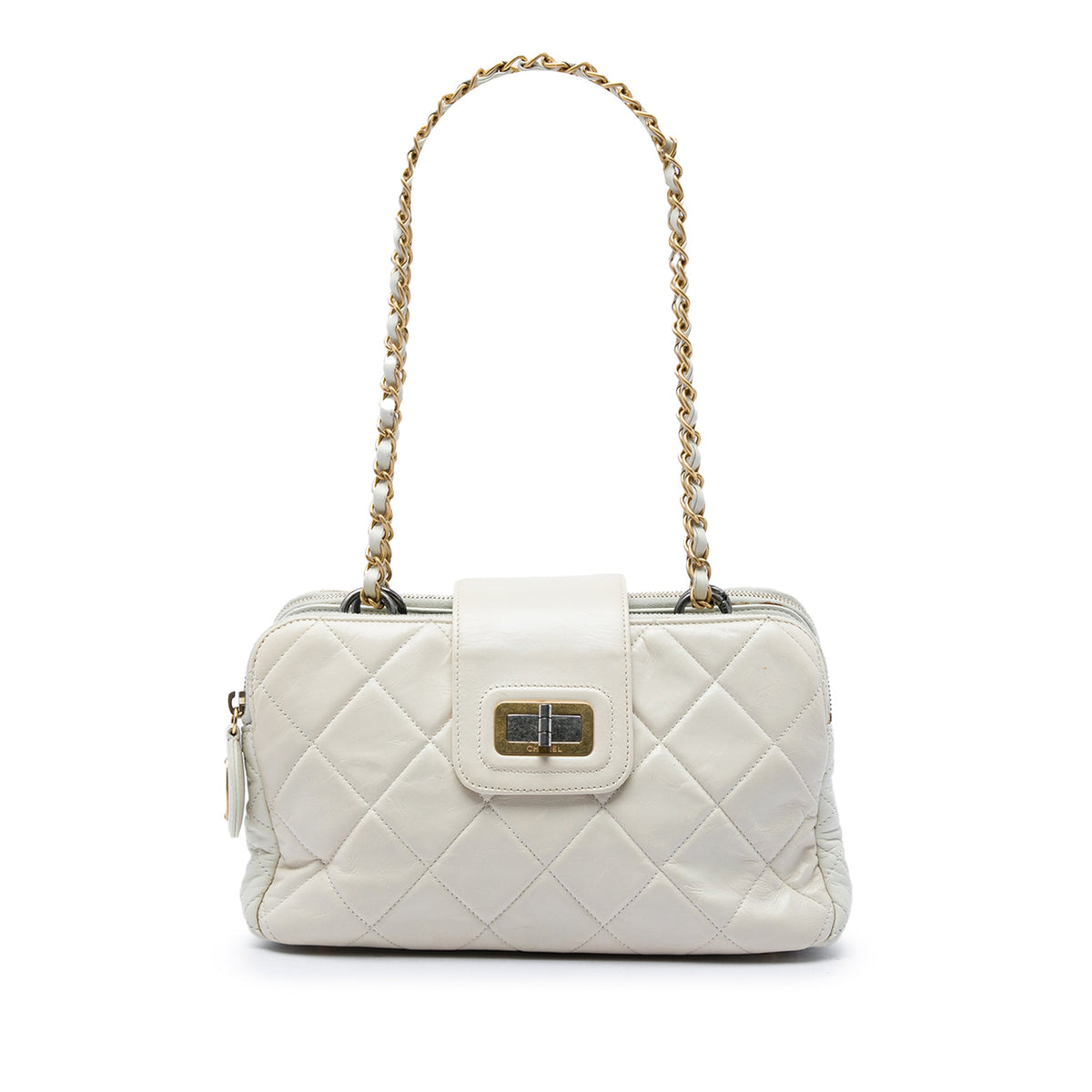 Chanel Quilted Aged Calfskin Mademoiselle Triple Zip Shoulder Bag