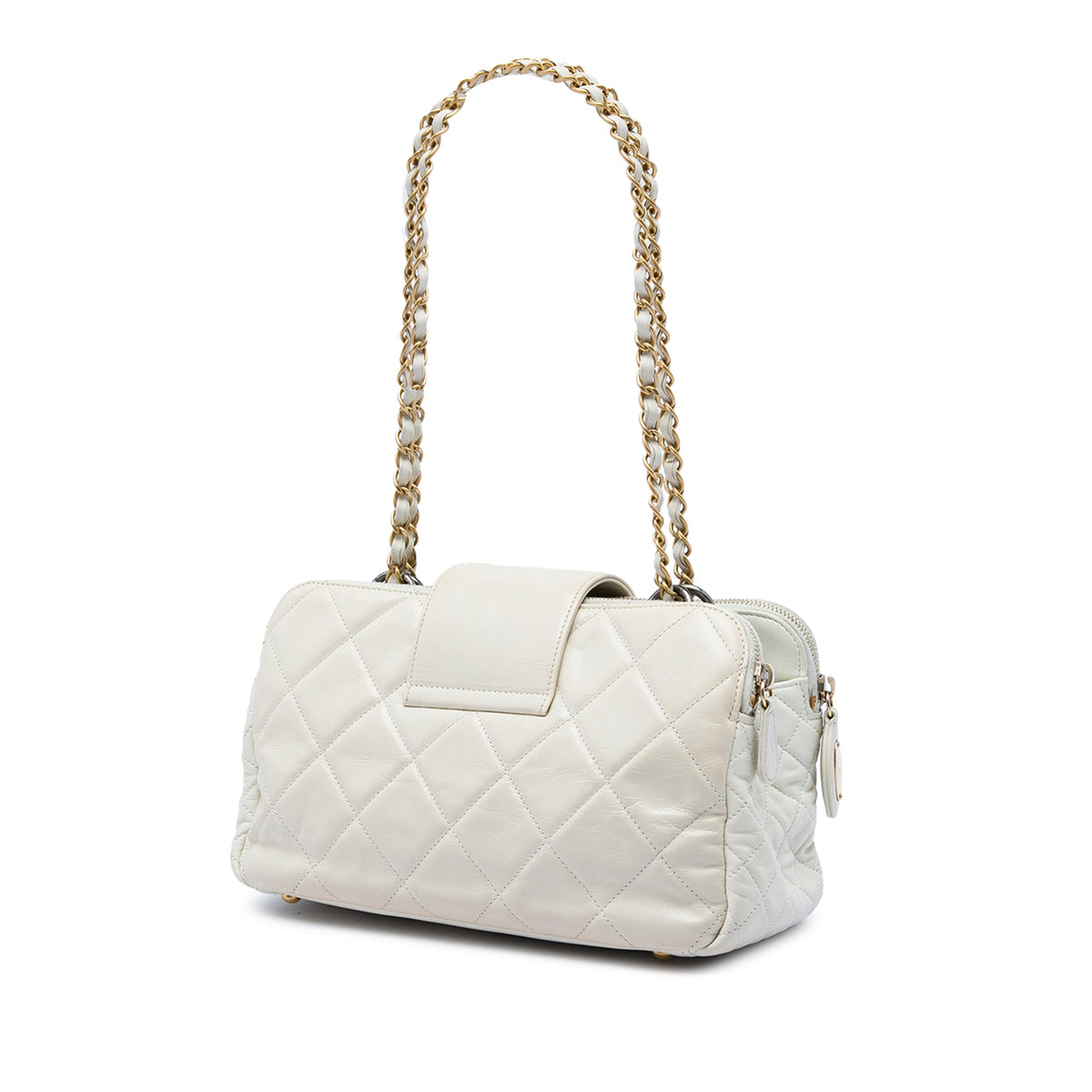 Chanel Quilted Aged Calfskin Mademoiselle Triple Zip Shoulder Bag