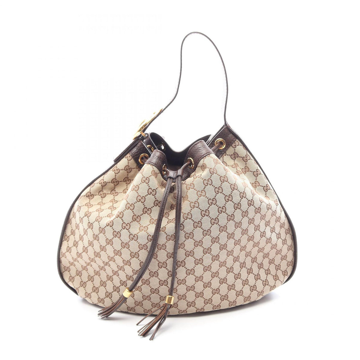 Gucci GG Canvas Interlocking Icon Drawstring Hobo