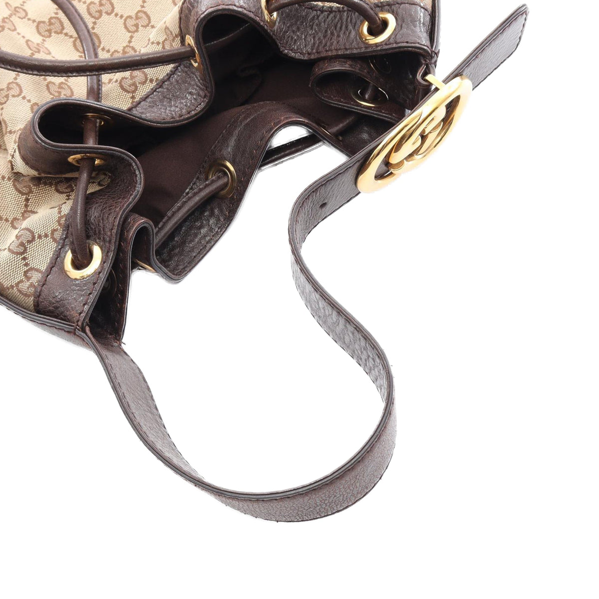 Gucci GG Canvas Interlocking Icon Drawstring Hobo