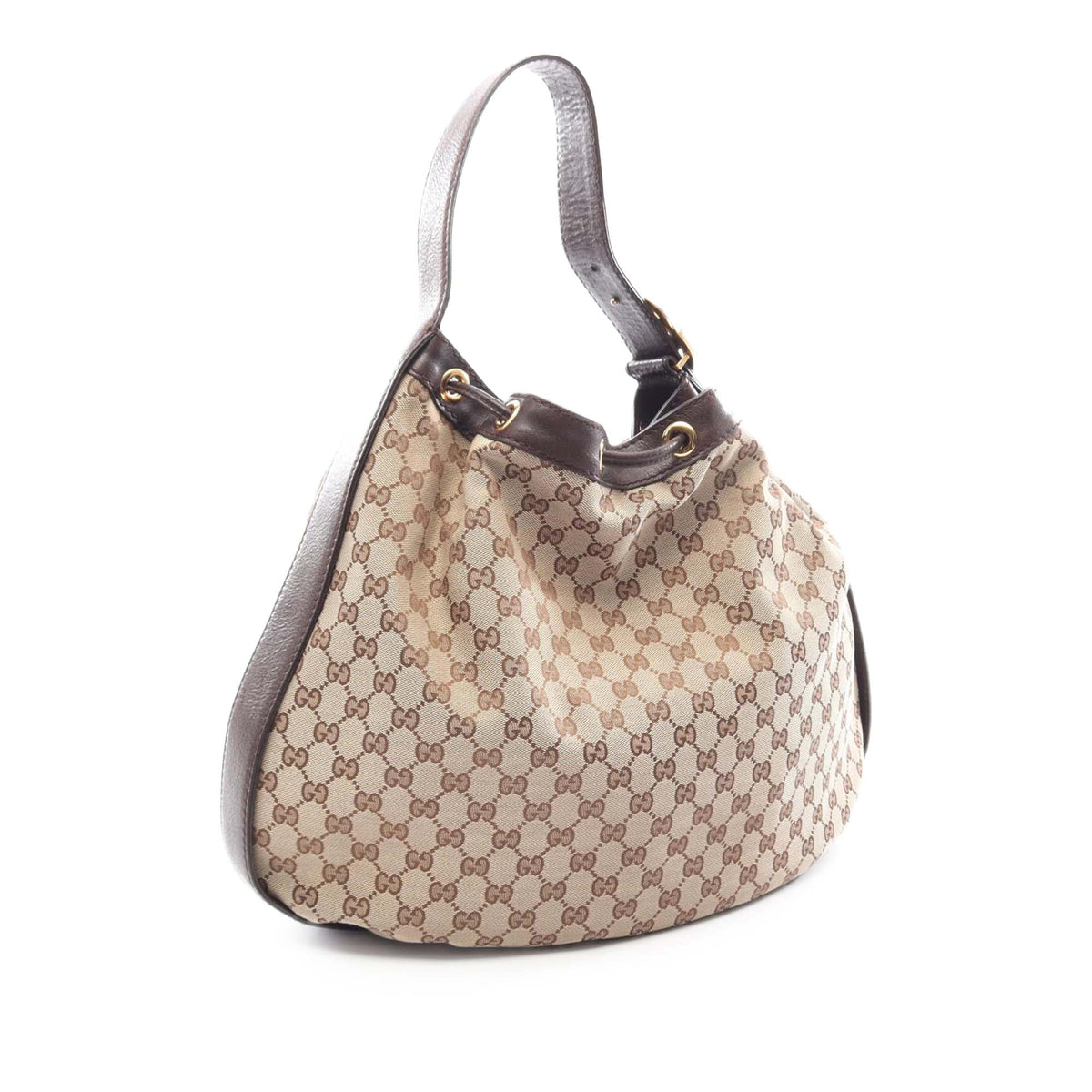 Gucci GG Canvas Interlocking Icon Drawstring Hobo