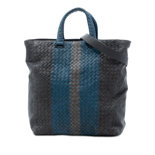 Bottega Veneta Tricolor Nappa Intrecciato Convertible Tote