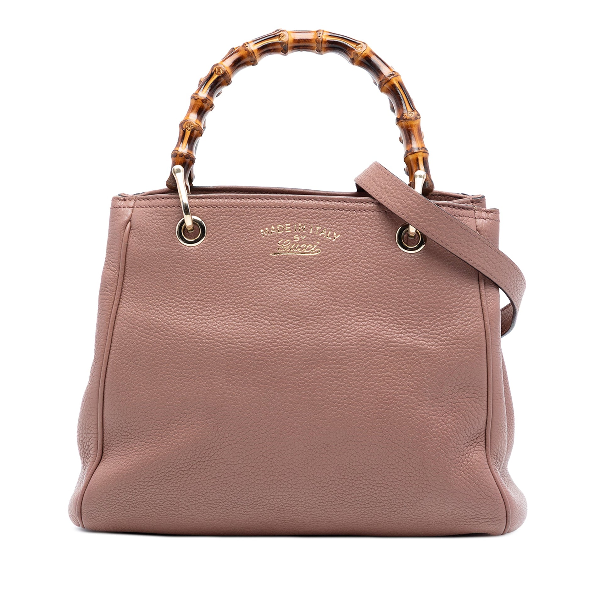 Gucci Small Calfskin Bamboo Shopper Satchel