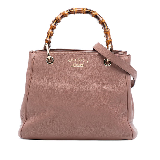 Gucci Small Calfskin Bamboo Shopper Satchel