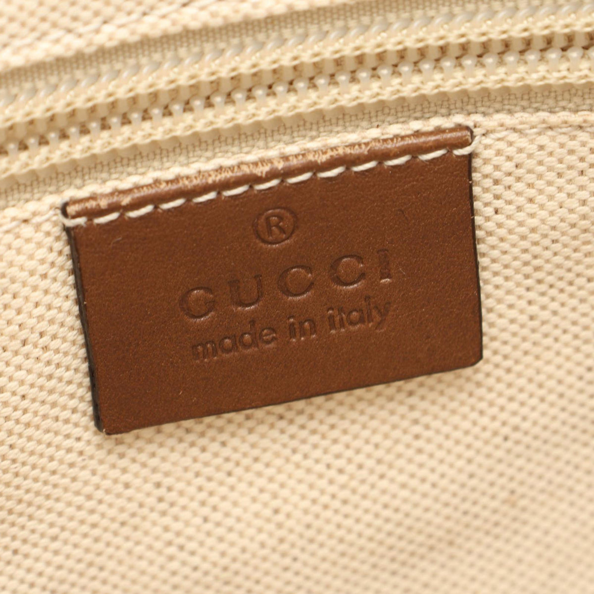 Gucci Diamante Coated Canvas Business Bag — Beige