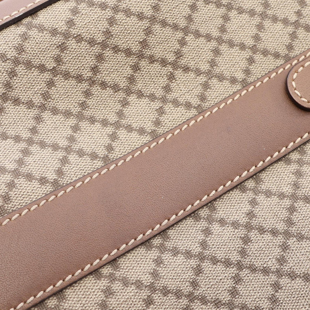 Gucci Diamante Coated Canvas Business Bag — Beige