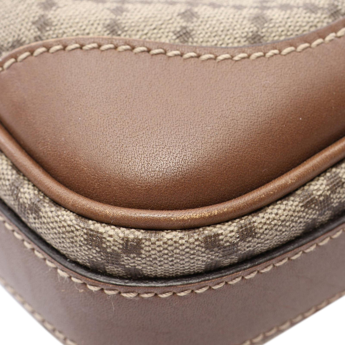 Gucci Diamante Coated Canvas Business Bag — Beige